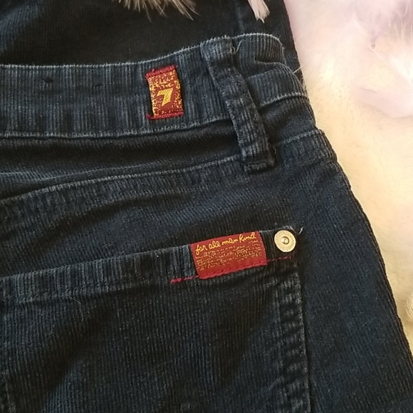 7 For All Mankind Girl's Blue Corduroy Pants Size 12 - Picture 7 of 7